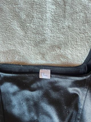 Top Corsé Negro Satén