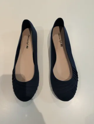 Manoletinas Planas Talla 46,5 Azul