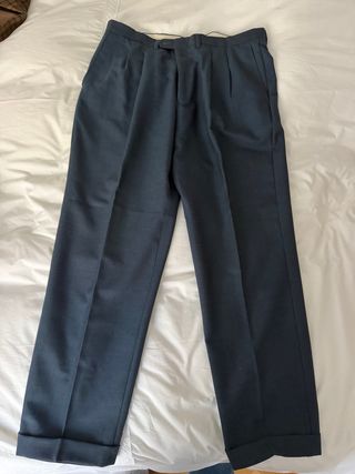 Pantalón de traje azul marino T.54