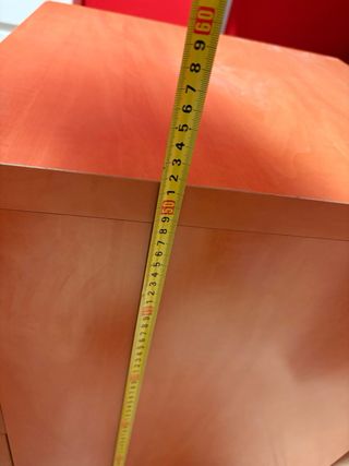 Escritorio madera y metal con cajonera