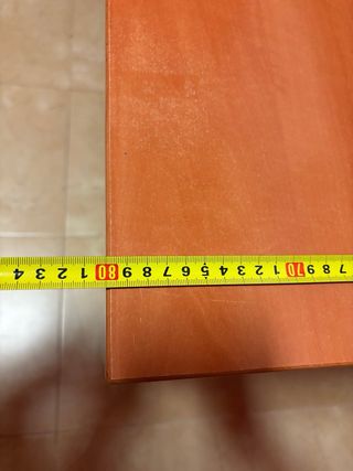 Escritorio madera y metal con cajonera