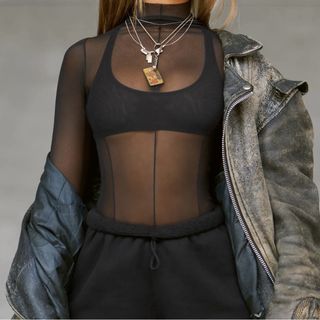 Jersey transparente sexy beige talla única #marcal