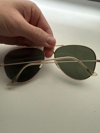 Gafas Aviador Doradas Lente Verde