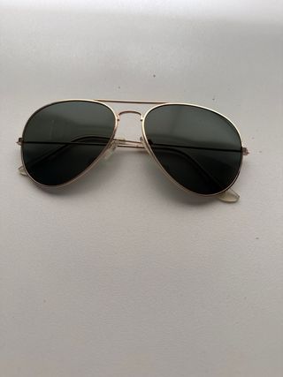 Gafas Aviador Doradas Lente Verde