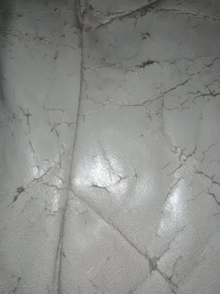 Sofá de piel relax blanco