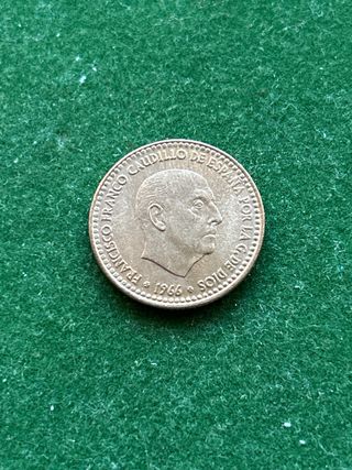 Moneda 1 Peseta 1966 Estrella 67(2)