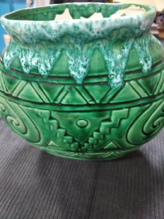 Jarrón decorativo marrón /verde