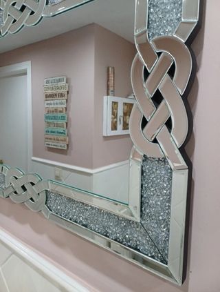 Espejo decorativo plateado