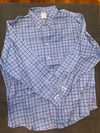 Camisa Brooks Brothers cuadros azul/rojo XXL.