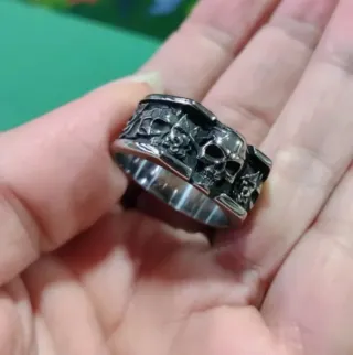 Anillo Acero Diseño Calavera Skull