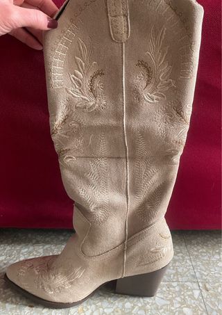 Stivali scamosciati al ginocchio vintage