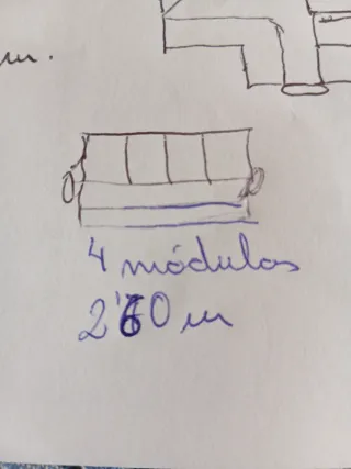 Sofá de piel beige rinconera 6 plazas. Muy versáti