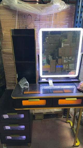 Tocador con espejo LED y cajones