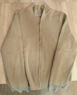 Jersey Mango Cremallera Beige Talla L