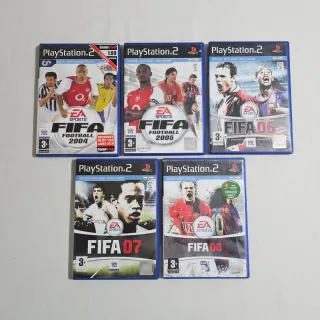 Lote 5 Juegos FIFA PS2: 04, 05, 06, 07, 08