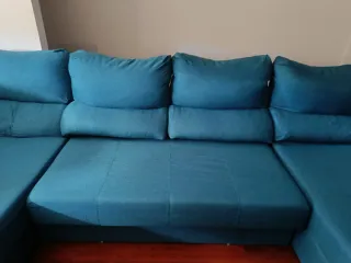 Sofá modular azul turquesa