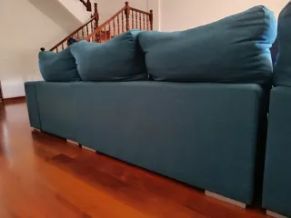 Sofá modular azul turquesa