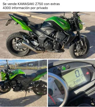 Kawasaki Z750 con extras