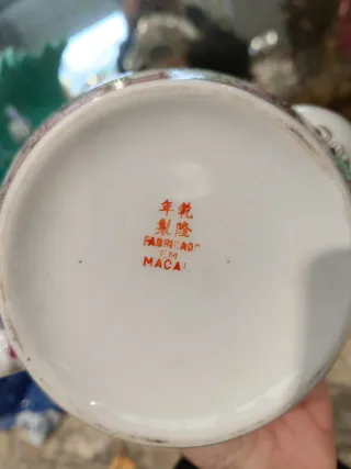 Juego tetera y azucarero Macao porcelana