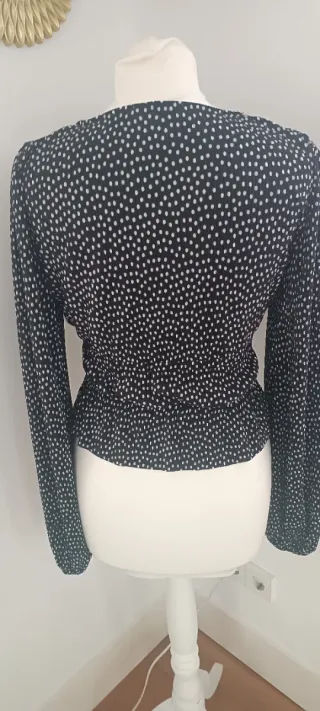 Blusa Zara Estampada Manga Larga Talla S