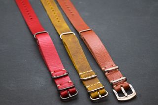 Lote 3 correas de reloj de piel natural – 18 mm