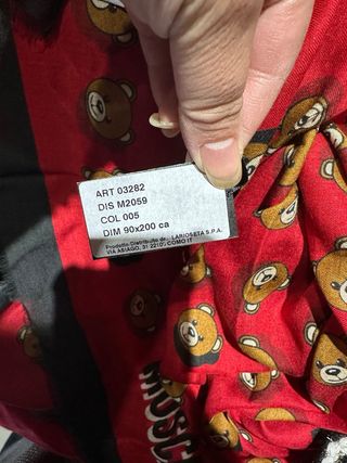 Sciarpa/foulard Moschino Rosso