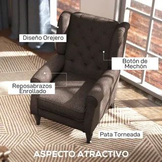 Sillón de salón con reposacabezas
