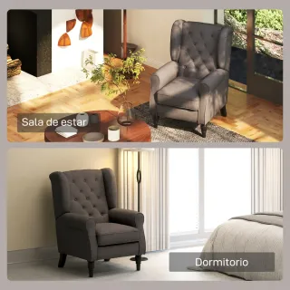 Sillón de salón con reposacabezas