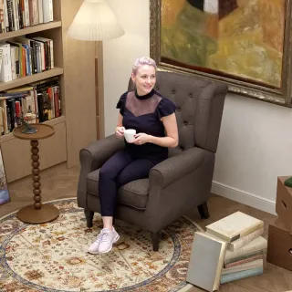 Sillón de salón con reposacabezas