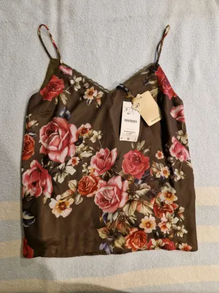 Camisa tirantes Stradivarius floral S