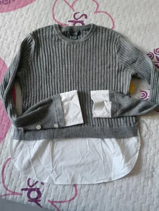 Jersey Primark Gris y Blanco
