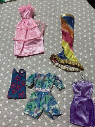 Lote 5 vestiti Barbie vintage