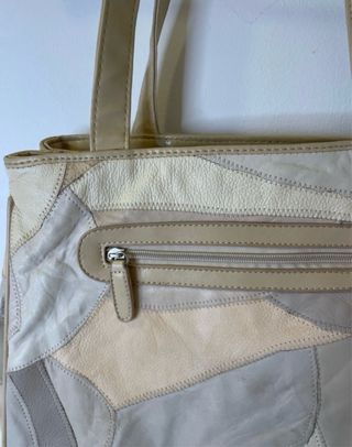 Bolso patchwork piel multicolor