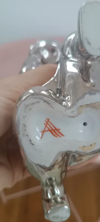 2 Portavelas Chinos Cerámica Plata