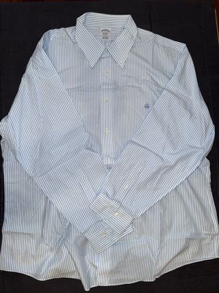Camisa Brooks Brothers Rayas Azul/Blanco XXL.