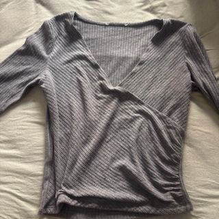 Camiseta manga larga gris