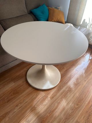 Mesa DOCKSTA IKEA redonda blanca 103 cm
