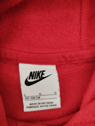 Sudadera Nike Roja. Unisex talla L de niño