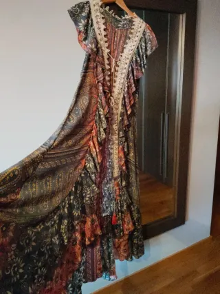 Túnica larga estampada boho