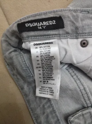 Jeans Dsquared2 grigio chiaro 14 anni