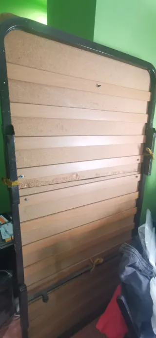 Somier individual con patas plegables