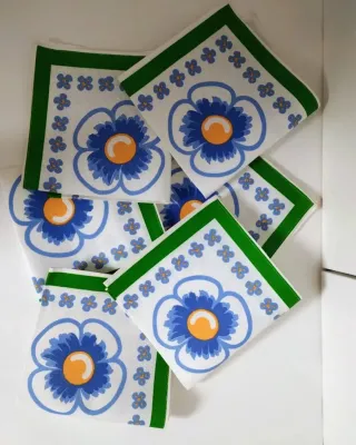 6 Tovagliette Cotone Floreali 40x40