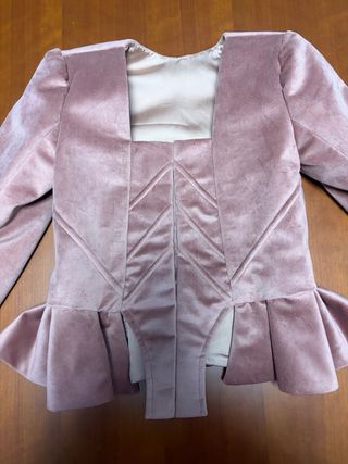 Corpiño terciopelo niña