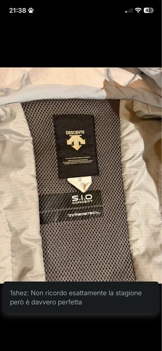 Chaqueta Descente Talla 52 XL Equipo  de esqui