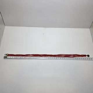 Collana in corallo rosso e chiusura in argento 800