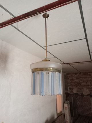 Lámpara colgante cristal metal