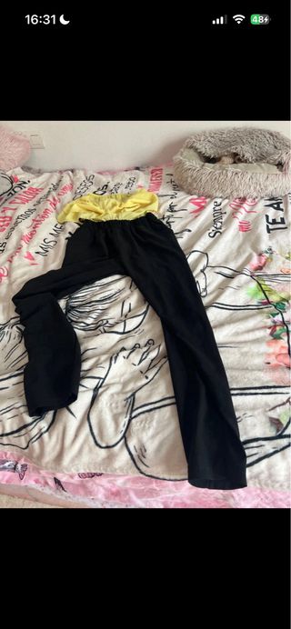 Mono negro y amarillo