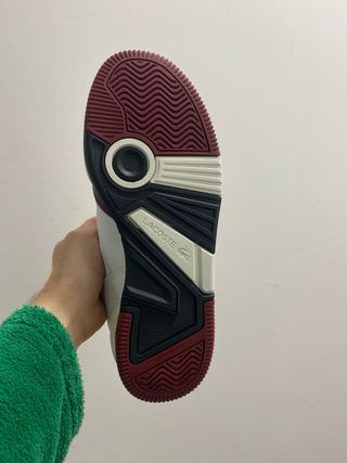 Zapatilla Lacoste Blanca y Roja