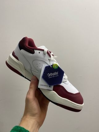 Zapatilla Lacoste Blanca y Roja