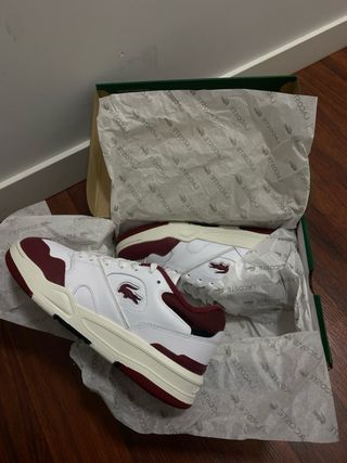 Zapatilla Lacoste Blanca y Roja